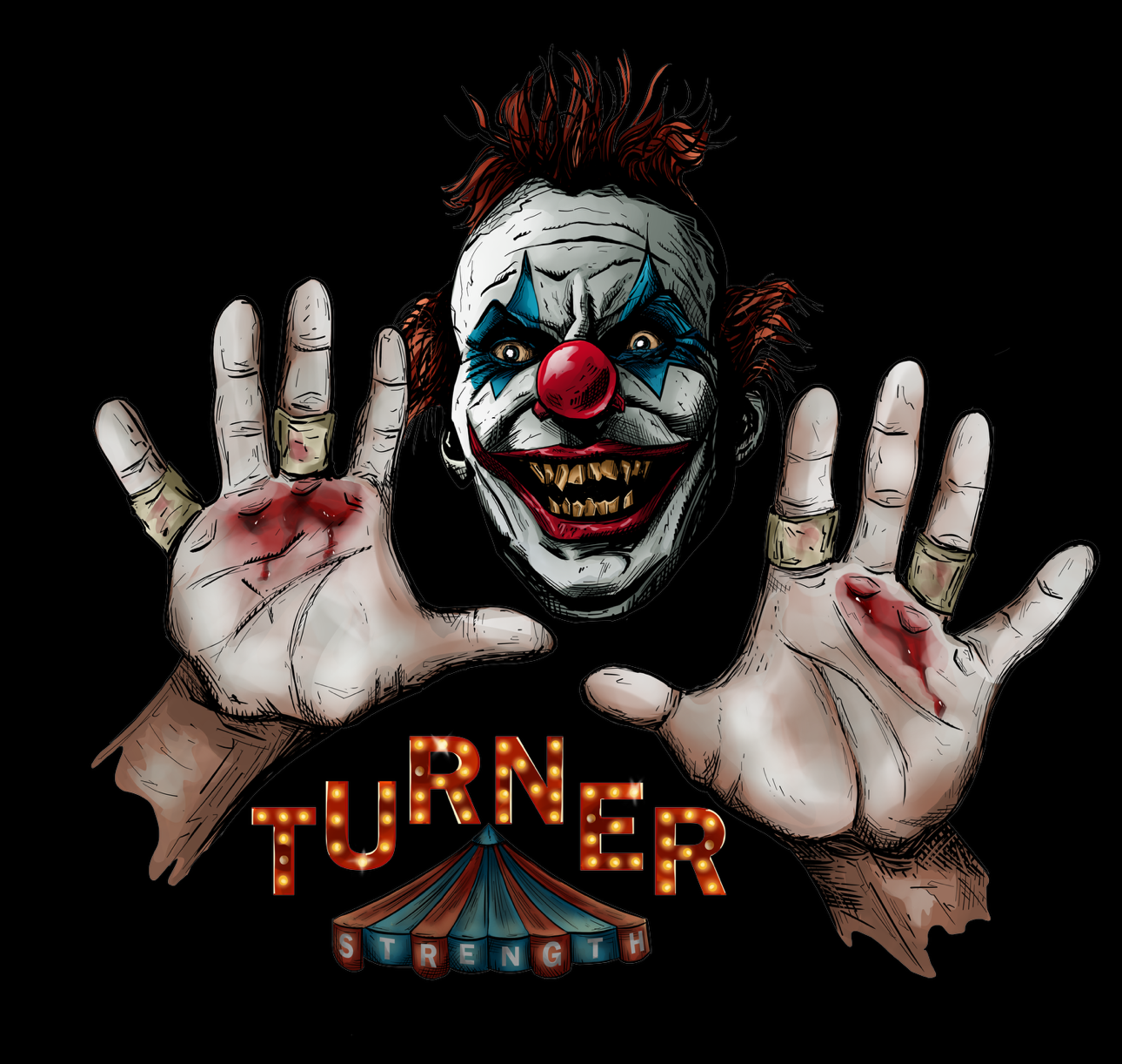 Clown Black Short Sleeve T-Shirt