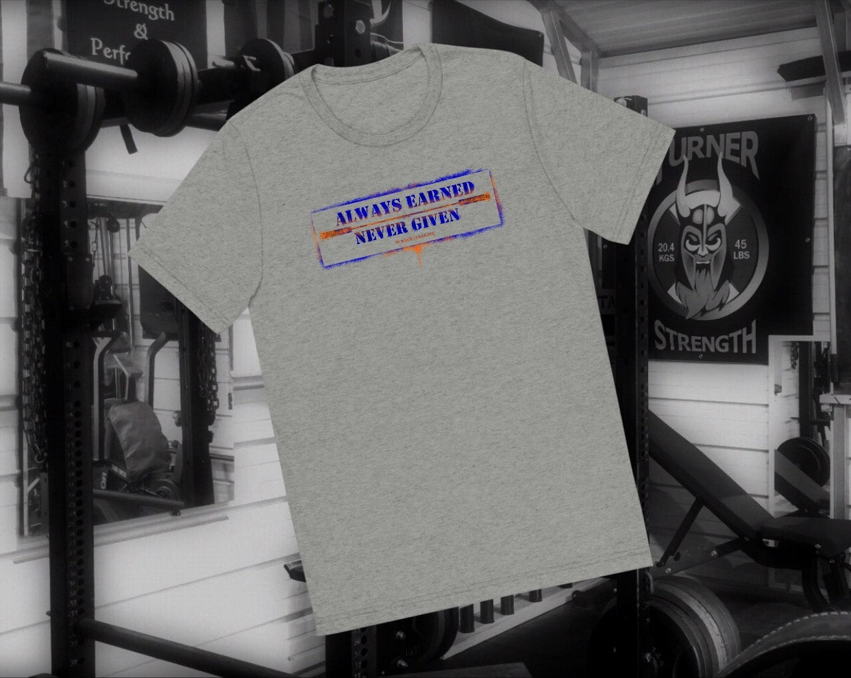 Always Earned Never Given Short Sleeve T-Shirt-Front Only