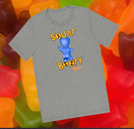 Squat Booty Grey Short Sleeve T-Shirt