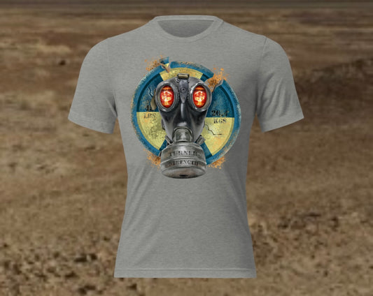 Gas Mask Gray Short Sleeve T-Shirt