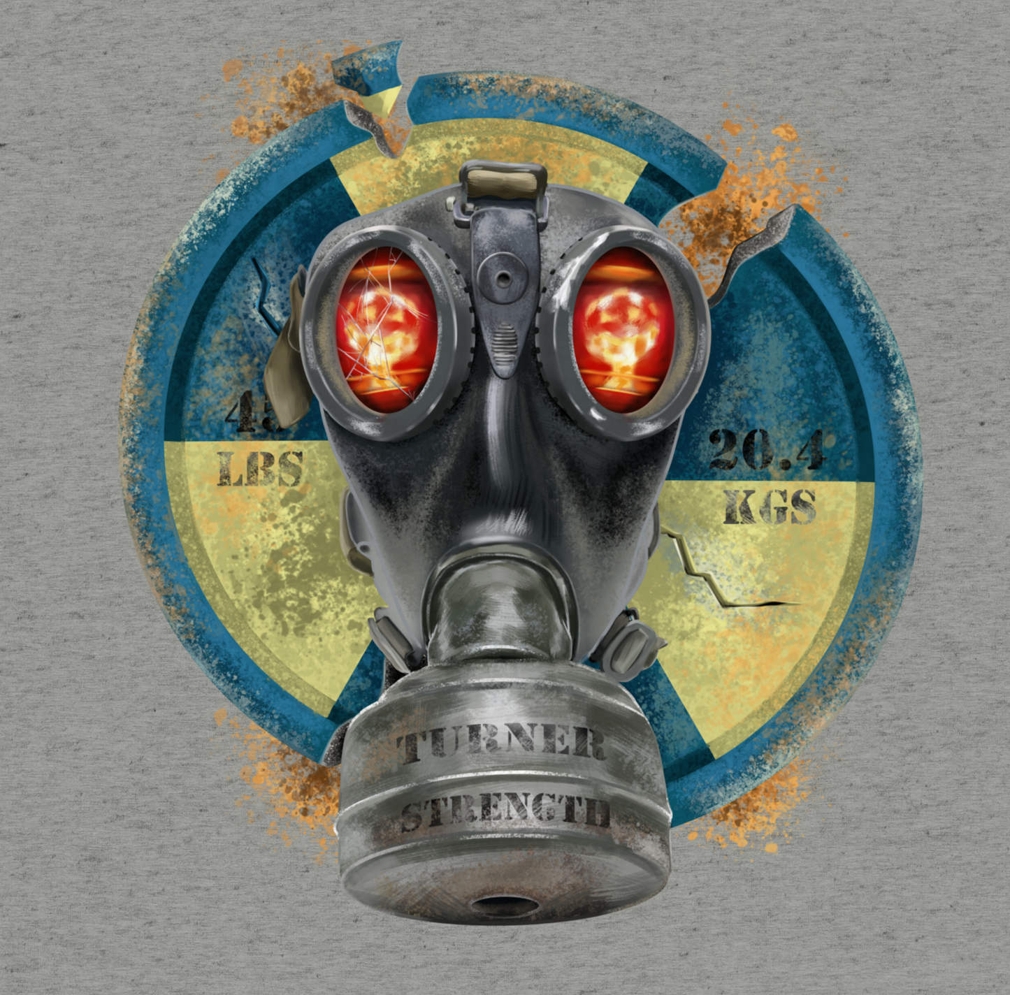 Gas Mask Gray Short Sleeve T-Shirt