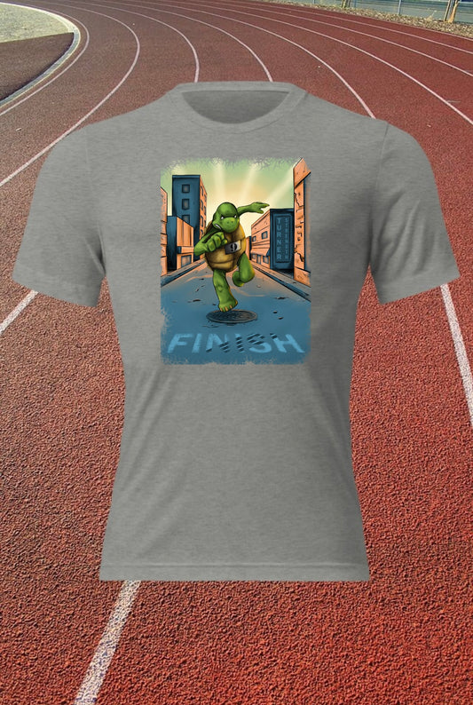 Racing Turtle Gray Short Sleeve T-Shirt